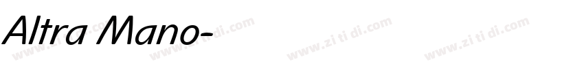 Altra Mano字体转换